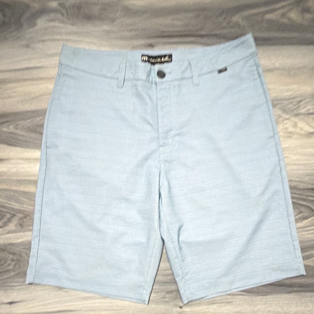 TravisMathew Men’s 32 Golf Shorts Blue Micro Stripe Stretch Performance